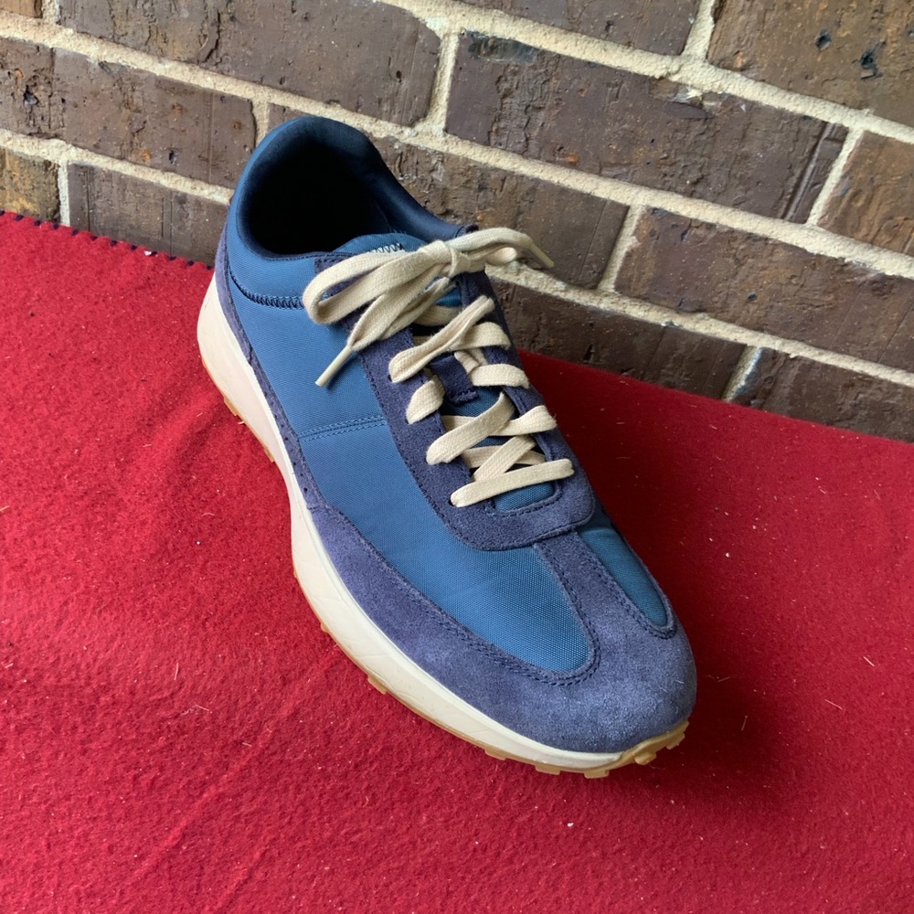 Men's Navy and Cream Retro Runner Sneaker